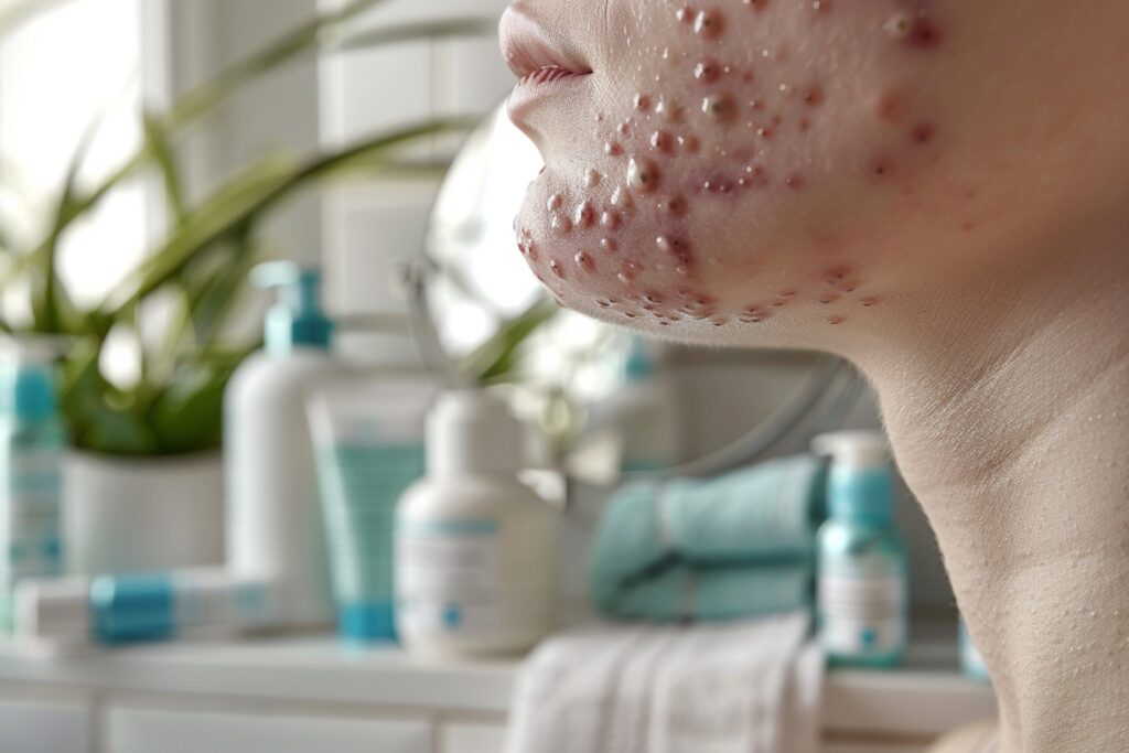 Pourquoi j’ai des boutons sur le menton : comprendre les causes courantes et les solutions adaptées