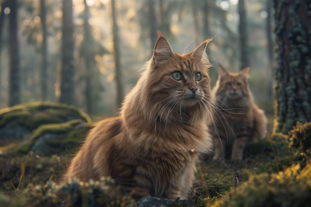 Comment élever des chats des forêts norvégiennes avec un esprit sauvage