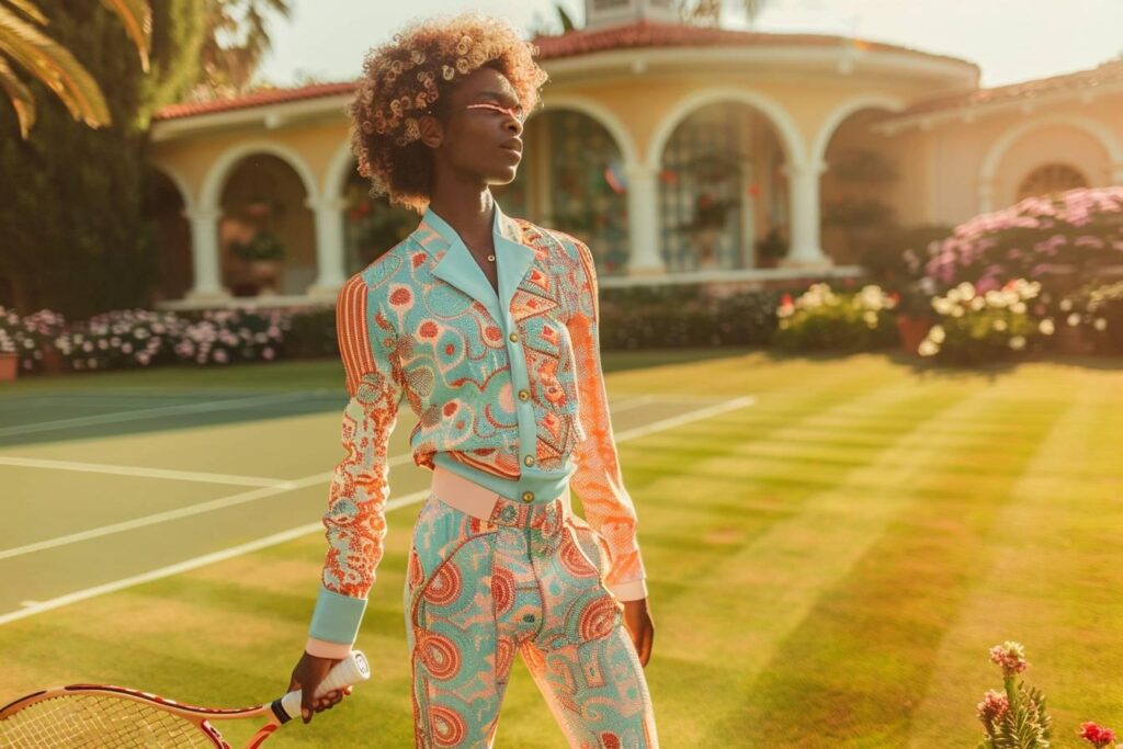 Comment pratiquer le tennis avec style en utilisant une raquette en bois et une tenue rétro