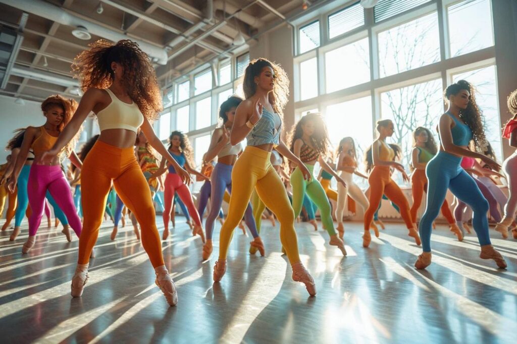 Quelle est la taille moyenne des groupes dans les cours de danse ?