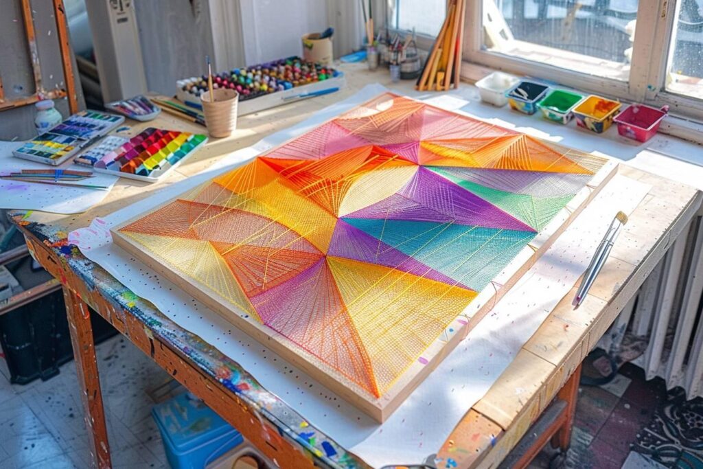 Comment réaliser des tableaux en string art inspirés de Vasarely