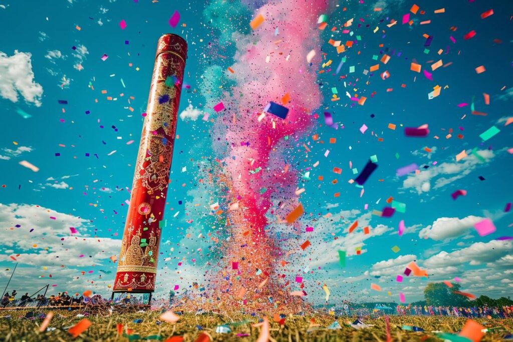 Le festival qui éclate : un canon à confettis pour une fête inoubliable